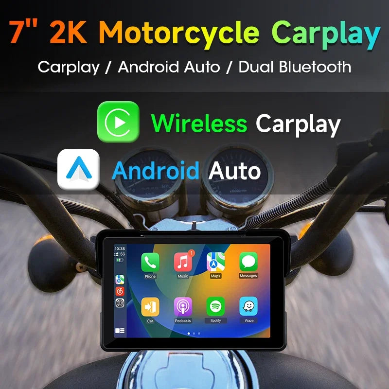 CarPlay Motorcycle DVR Navigation GPS &ndash; Wireless CarPlay and Android Auto Support