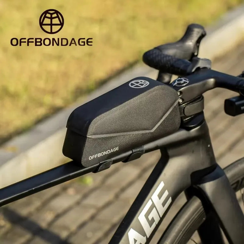 OFFBONDAGE MTB пътно колело чанта за горна тръба с водоустойчив дизайн, голям капацитет, издръжка цип
