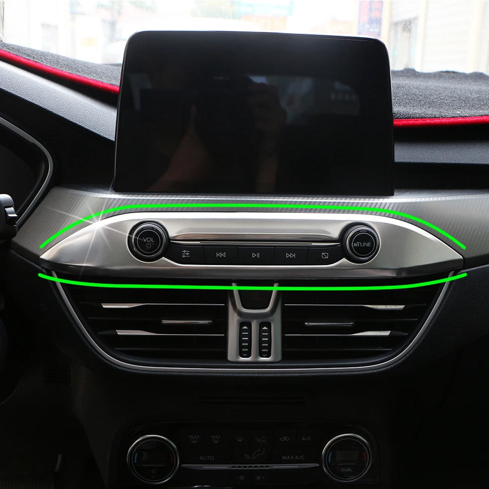 Rifinitura del pulsante della console centrale in acciaio inossidabile per Ford Focus MK4 2019 2020 kit di aggiornamento interno