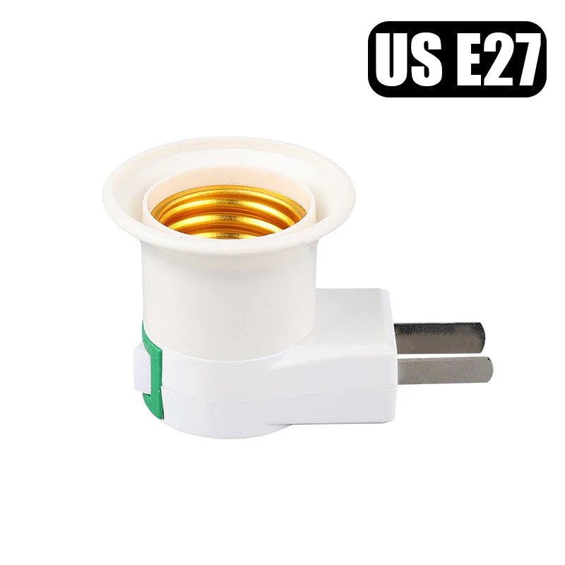 Flexible E27 Lamp Holder with On/Off Switch and Multiplug Adaptability US Plug