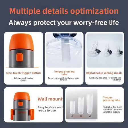 First Aid Choking Rescue Device &ndash; One Button Emergency Use