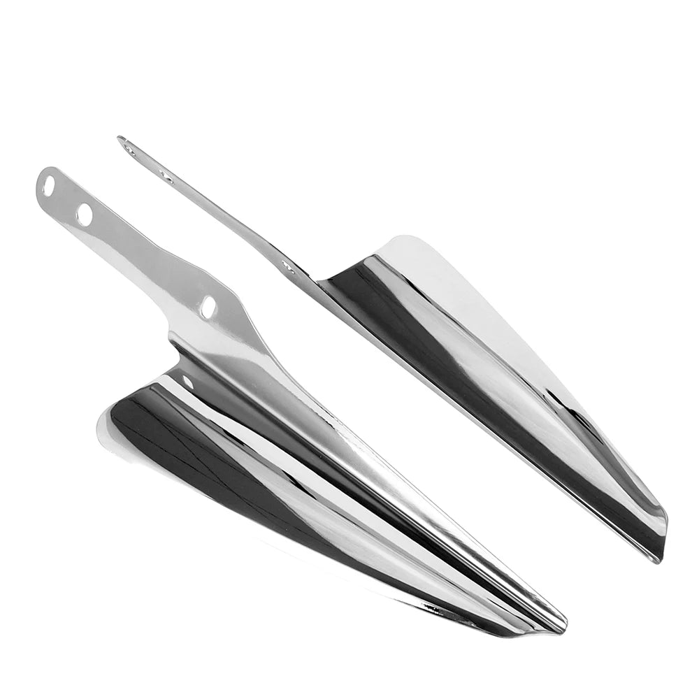 Front Fork Wind Deflectors &ndash; Chrome Black Finish Durable