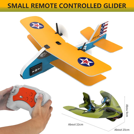 2CH Mini RC Plane 2.4G Fixed Wing Glider &ndash; With LED Lights