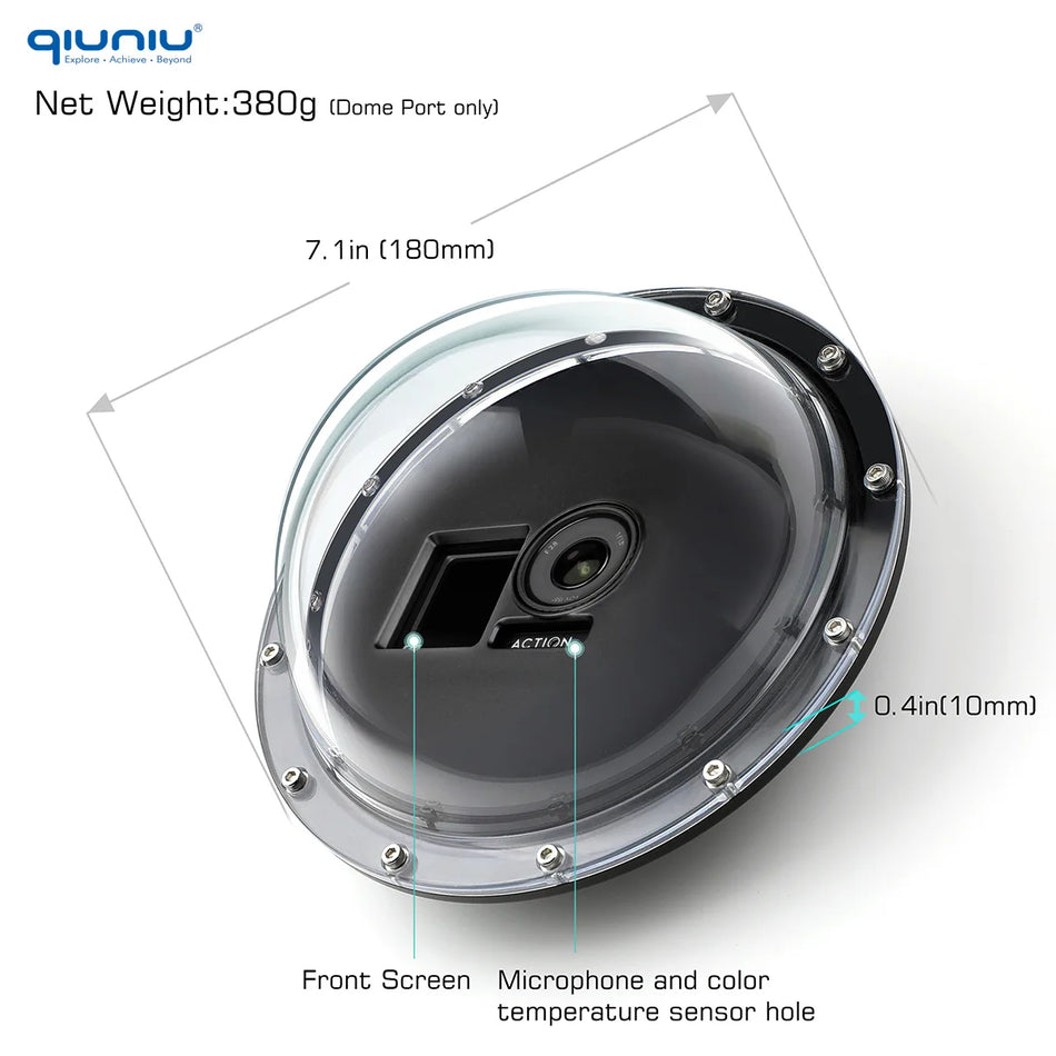 QIUNIU 45m Waterproof Dome Port &ndash; Perfect Underwater Housing for DJI Osmo Action 3/4/5