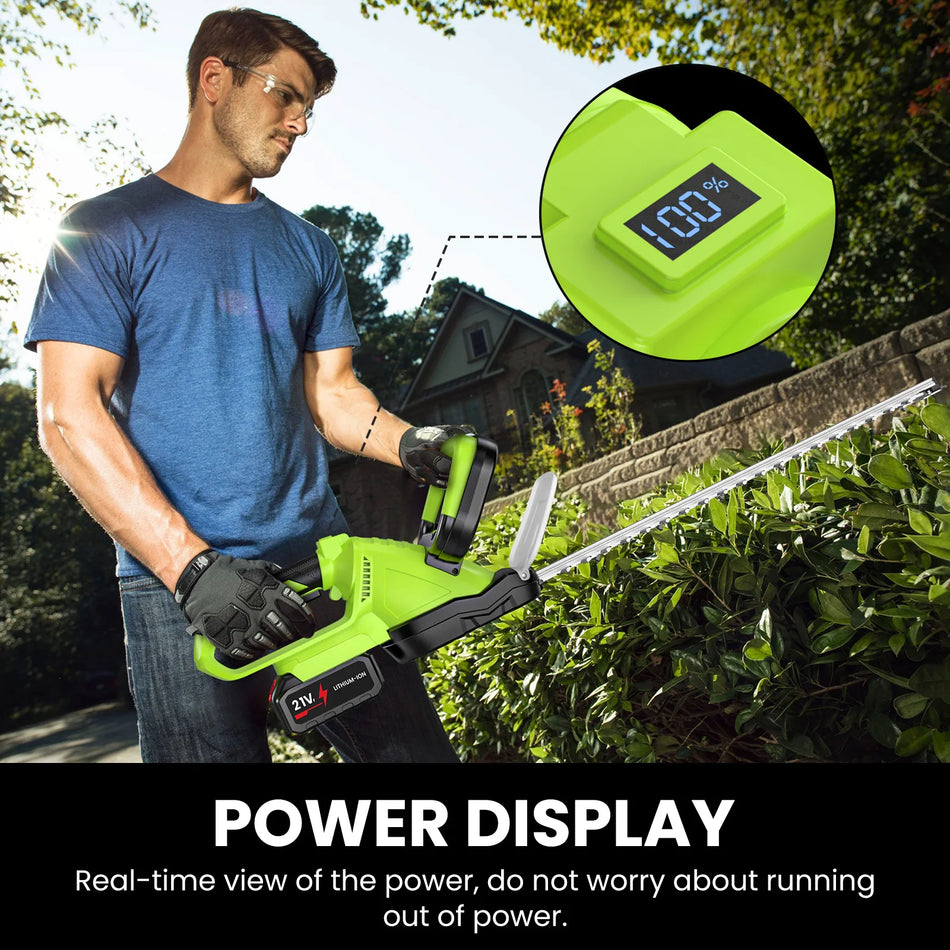 22 Inch Brushless Electric Hedge Trimmer – Double Switch
