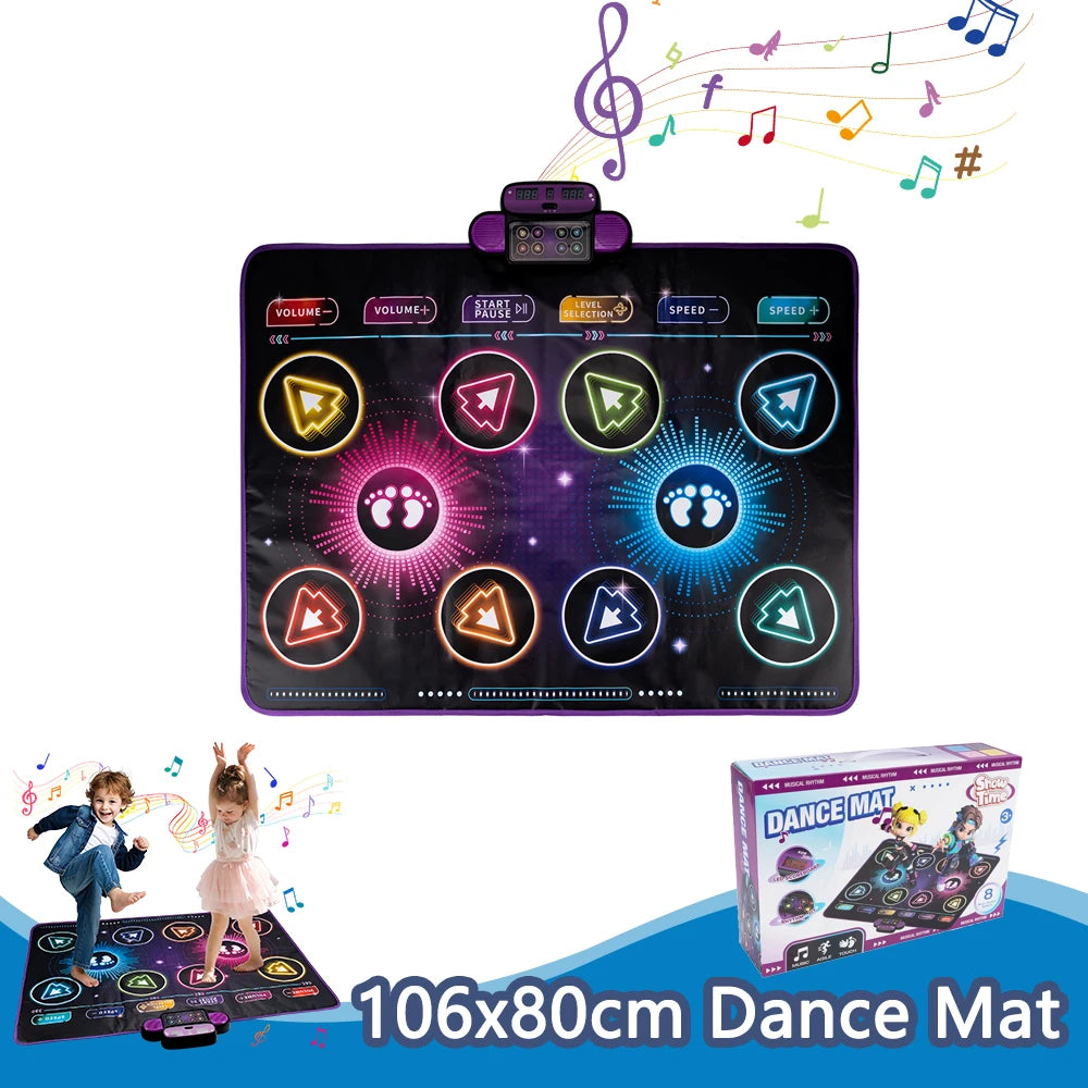 COOLPLAY Kids Electronic Dance Mat &ndash; Interactive Double Player Music Fun 106x80cm Blak-box