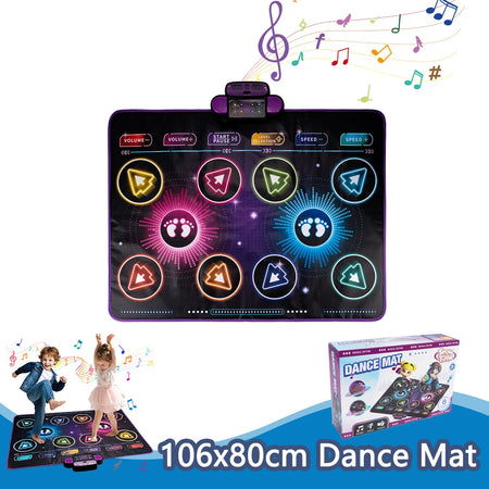 COOLPLAY Kids Electronic Dance Mat &ndash; Interactive Double Player Music Fun 106x80cm Blak-box