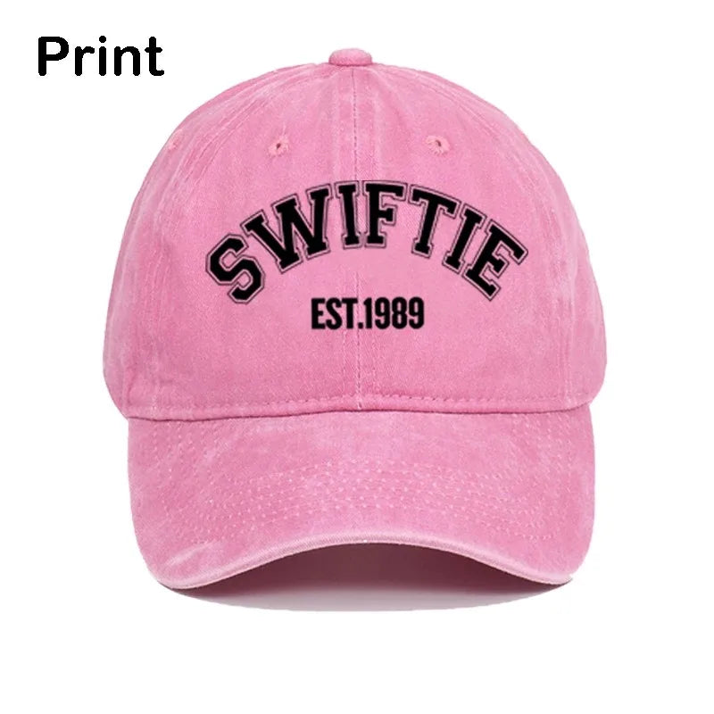 SWIFTIE Pink Letter Print Unisex Baseball Cap