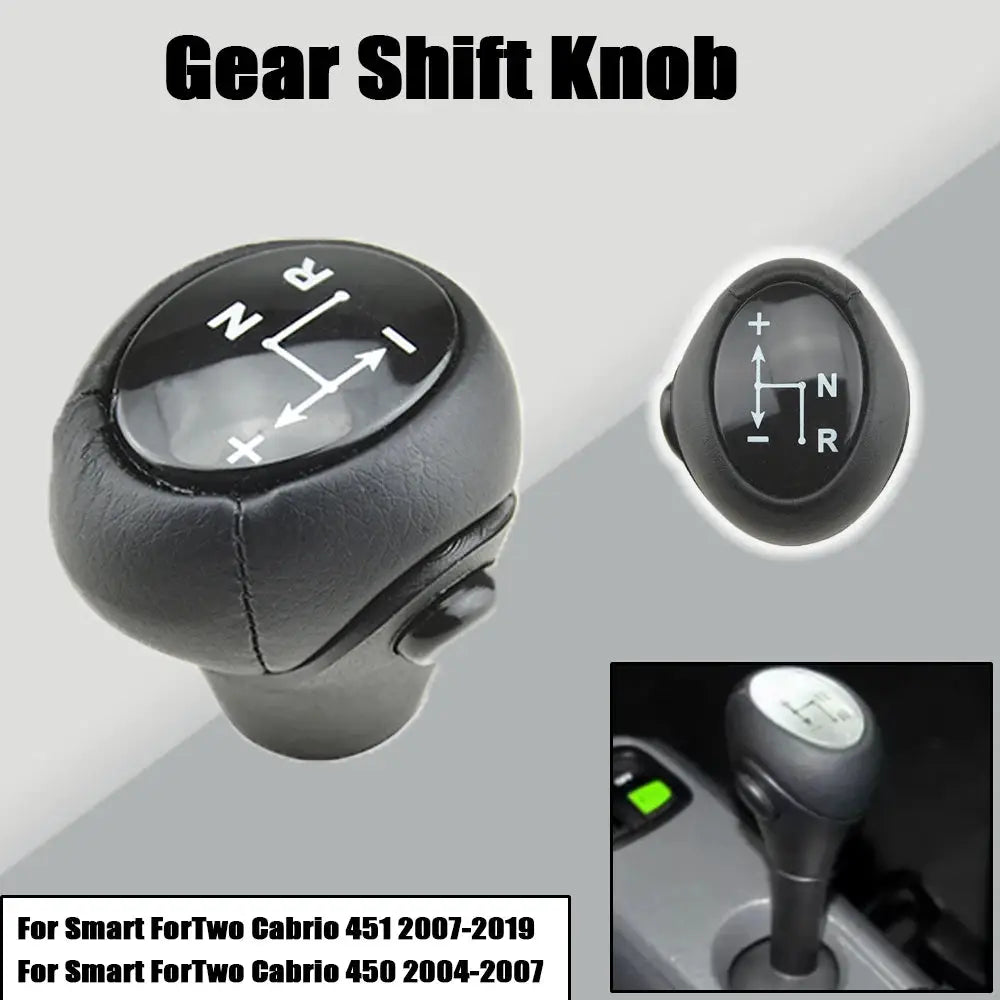 Automatic Gear Shift Knob with ABS Leather for Smart ForTwo 450 2004-2007 by InterCyprus Trading Ltd