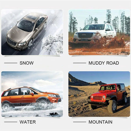 Anti Skid Snow Chains - Double Grooves For Traction