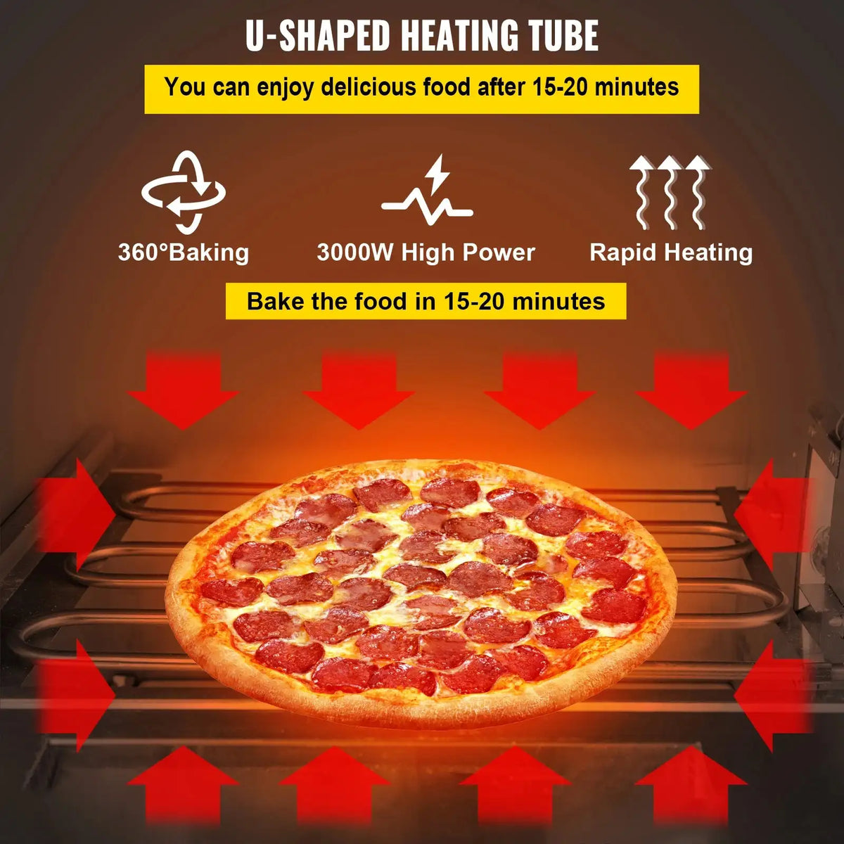 Countertop 14 Inch Double Deck Pizza Oven Pro