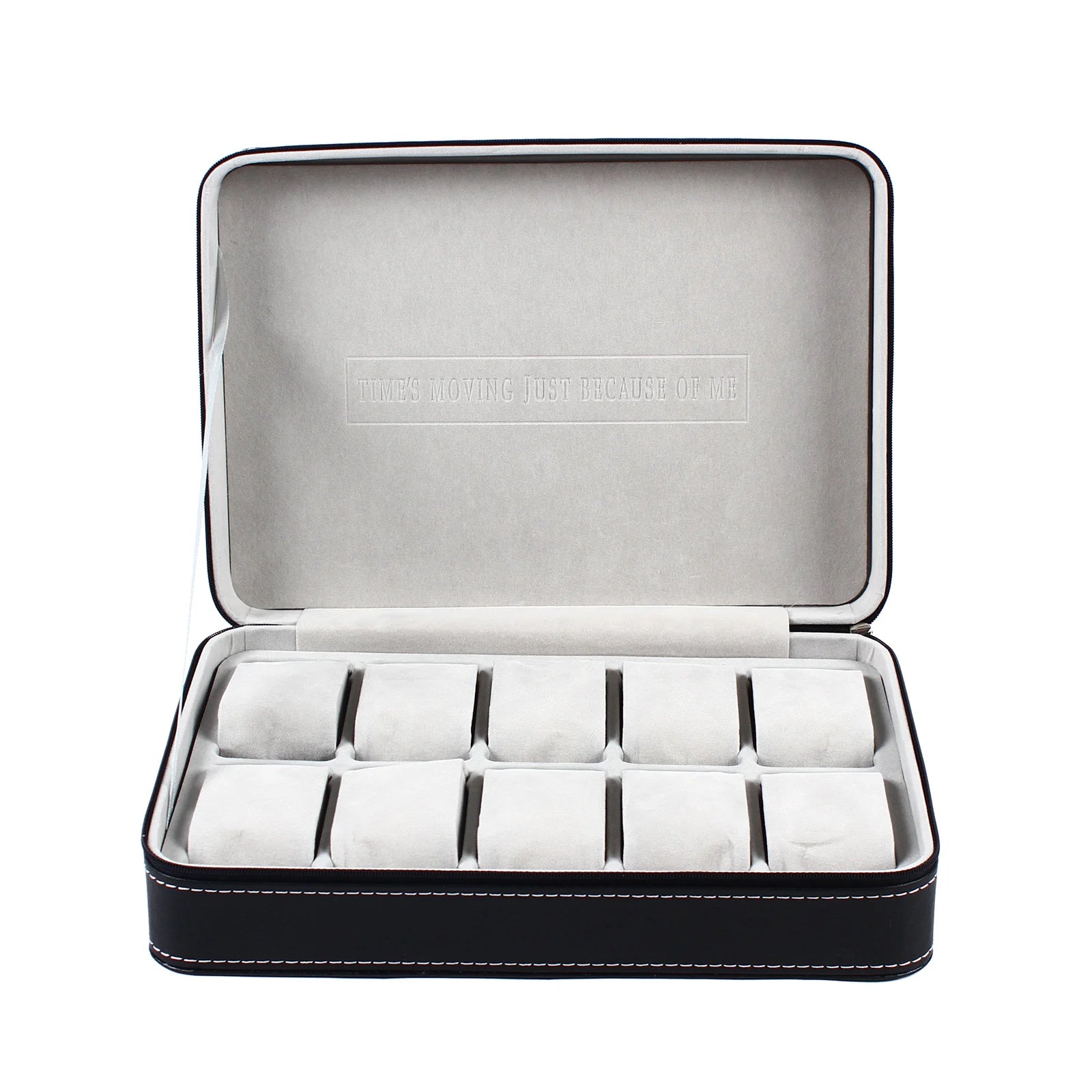 Watch Storage Box Black 6/10/12 Slots &ndash; Compact Travel Case