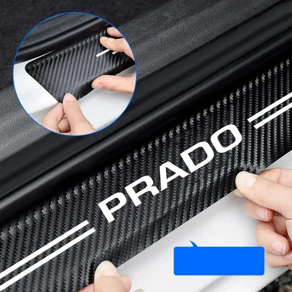 Carbon Fiber Door Sill Protector For Prado LC90 LC150