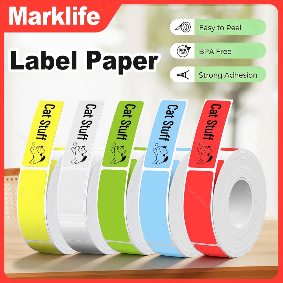 Termiskās etiķešu papīra ruļļi Marklife printeriem P15 P12 D30 M110 M220 M1