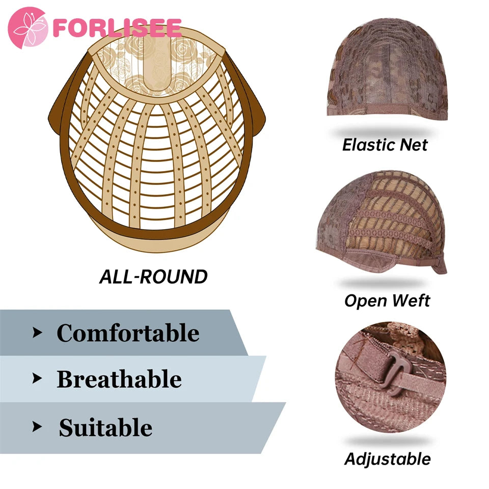 Forlisee Matte Wine Red Long Straight Wig with Bangs