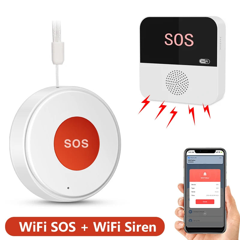 Tuya WiFi SOS Button Hanging Rope - One Key Emergency TYSOS4-TYSOS3