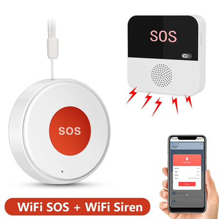 Tuya WiFi SOS Button Hanging Rope - One Key Emergency TYSOS4-TYSOS3