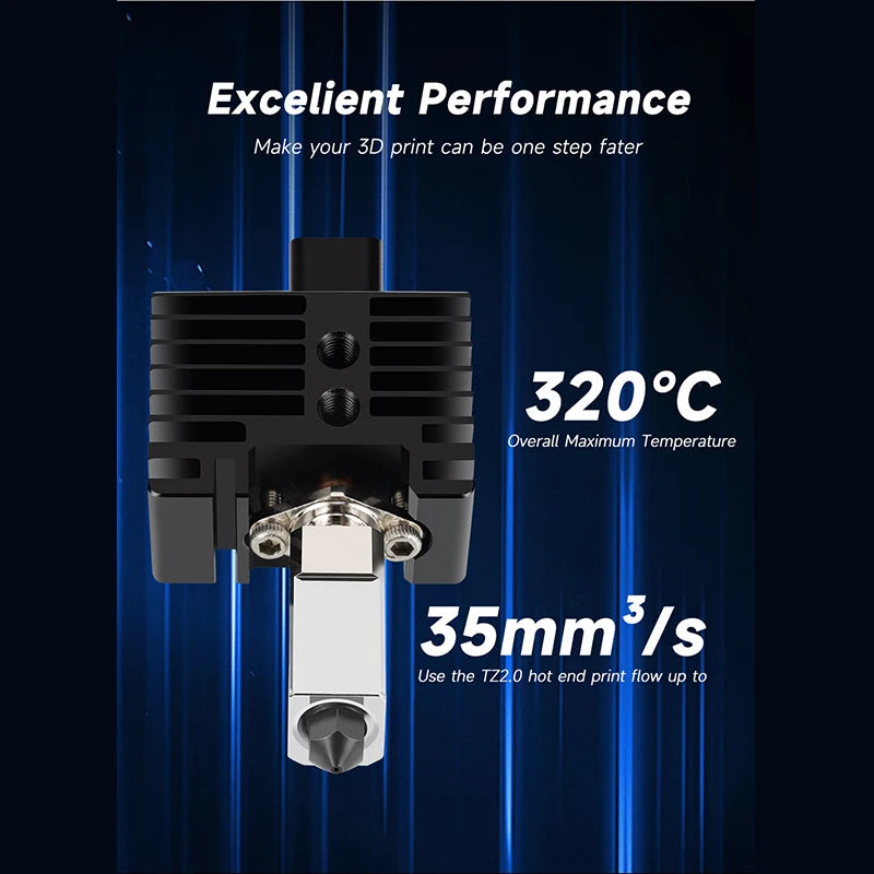 Bambu Lab X1/X1C/P1P/P1S Metal Hotend &ndash; Enhanced Cooling
