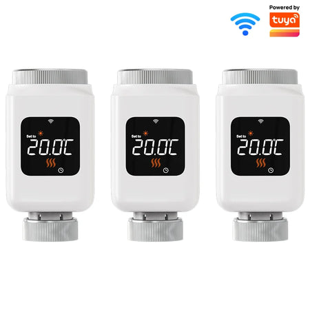 Tuya WiFi Zigbee Smart Radiator Valve &ndash; Thermostatic Control 3PCS-WiFi / 3 x 1.5V