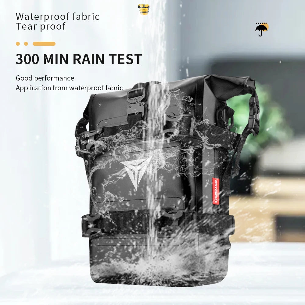 CSHWISDOW Motorcycle Frame Crash Bars Waterproof Bag &ndash; Durable Bumper Repair Tool Storage