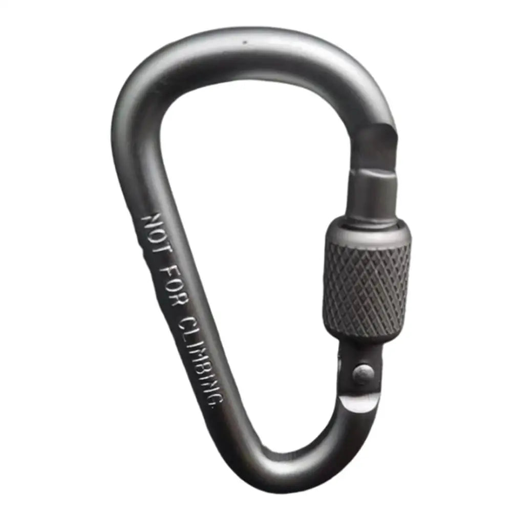 Outdoor Climbing Carabiner D Shaped Paracord Tensioner Key Chain Clip Aluminum Alloy Guylines Tensioner Camp Mountaineering Hook Gray / CN (Origin)