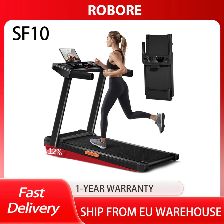 Cinta de correr SF10 con inclinación del 12%, motor de 3.0 HP, 12 km por hora máximo, carga de 136 kg, pantalla LED para el hogar
