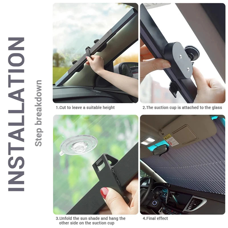 NoEnName_Null Foldable UV Protection Car Sunshade for Front and Rear Windows