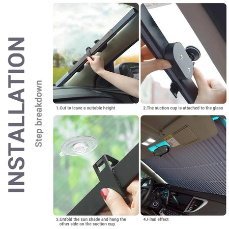 NoEnName_Null Foldable UV Protection Car Sunshade for Front and Rear Windows