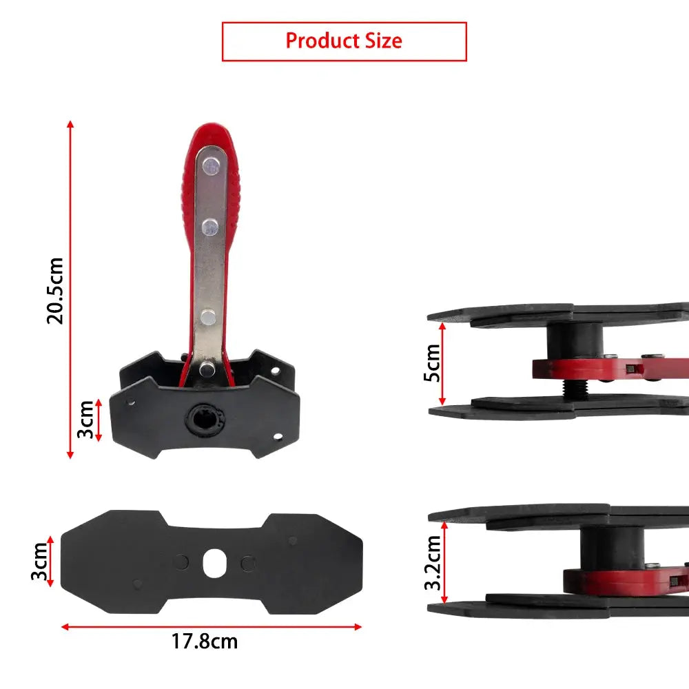 Car Brake Caliper Press Tool 360 Degree Swing Ratchet Wrench Disc Brake Caliper Piston Spreader with 2 extra pcs Steel Plates by InterCyprus Trading Ltd