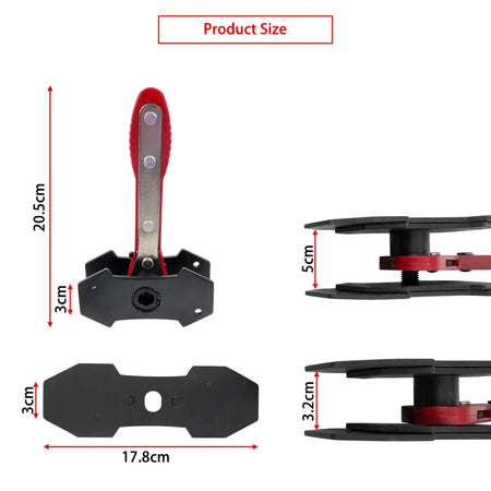 Car Brake Caliper Press Tool 360 Degree Swing Ratchet Wrench Disc Brake Caliper Piston Spreader with 2 extra pcs Steel Plates by InterCyprus Trading Ltd