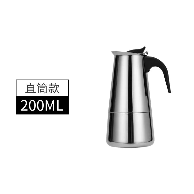 Stainless Steel Moka Pot Coffee Maker 200ml