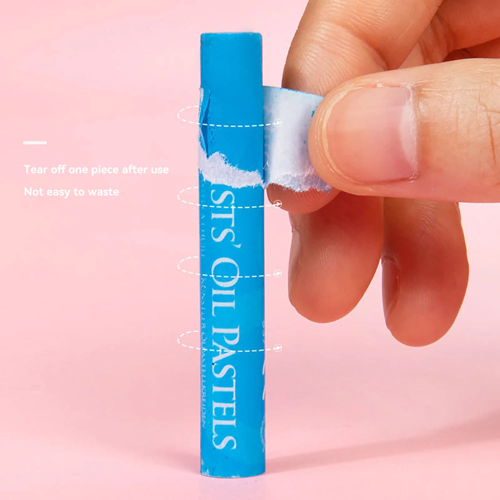 Artist Oil Pastel Set 50 Colors &ndash; Round Washable Sticks