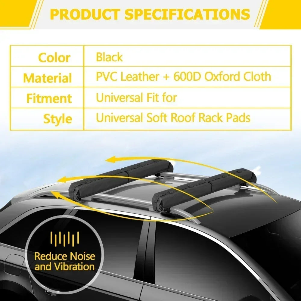 Universal Roof Luggage Soft Rack Pads &ndash; Non Slip Padding