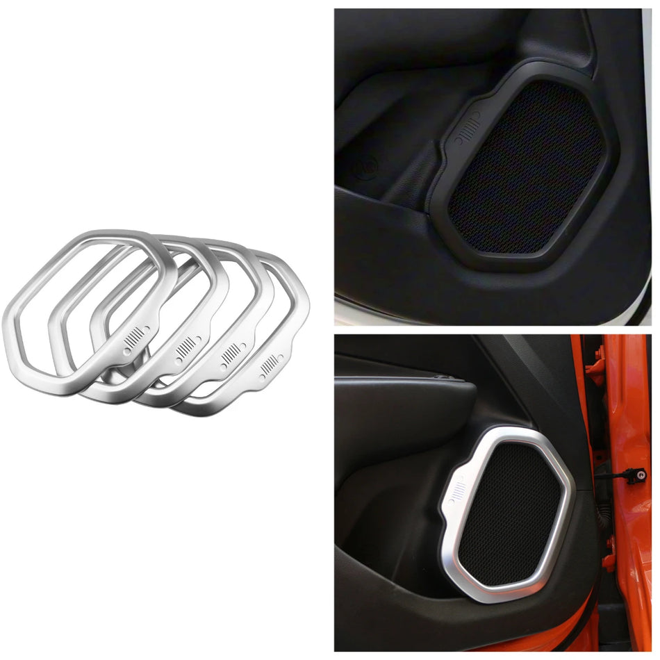 Durų garsiakalbio dekoratyvinis žiedas Jeep Renegade ABS plastiko keturių dalių interjero apdaila
