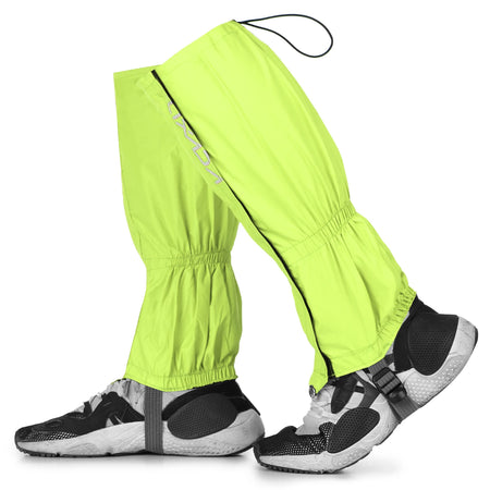 Water Resistant Leg Gaiters &ndash; Zippered Closure For Easy Fit Light Green