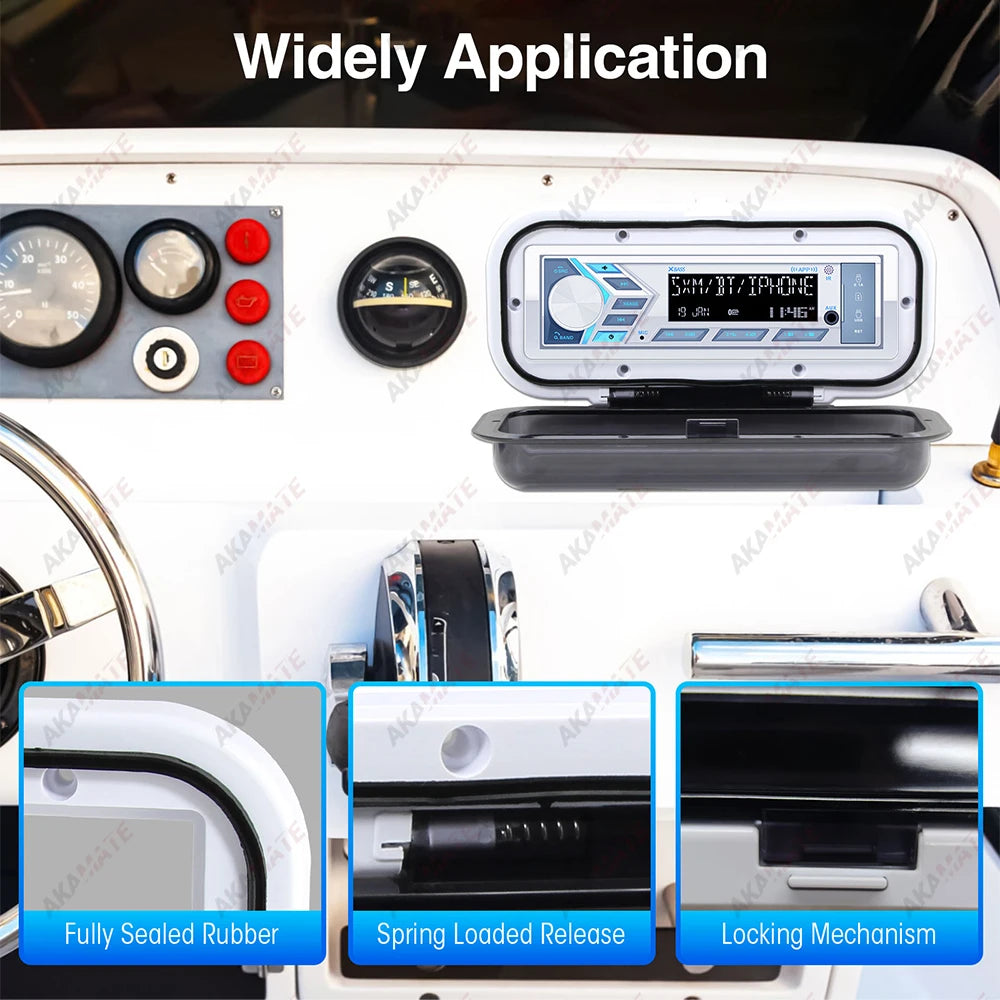 1Din Boat Radio Housing Cover - Waterproof Protection