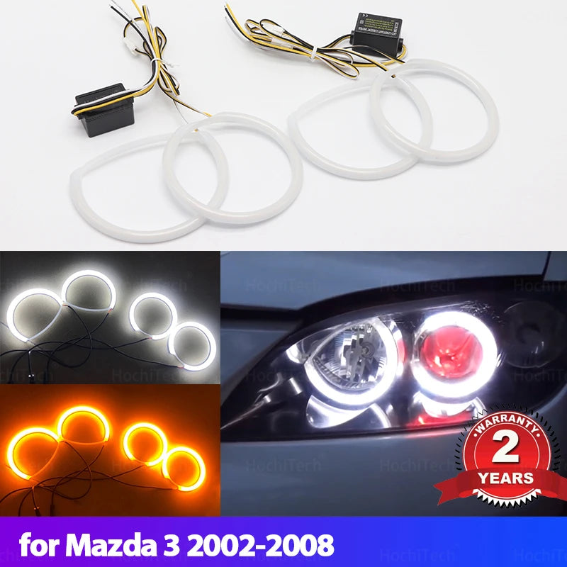 Kit de anillo halo LED Angel Eyes SMD para Mazda 3 BK 2004-2008