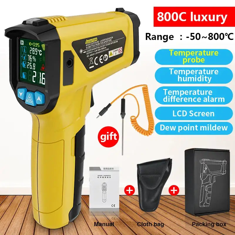 Infrared Thermometer Non Contact Emissivity Adjustable 800C / CHINA