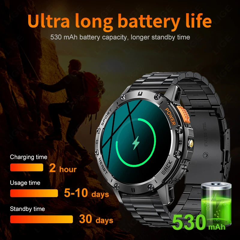 Android iOS AMOLED Smart Watch Men &ndash; Ultra Lightweight