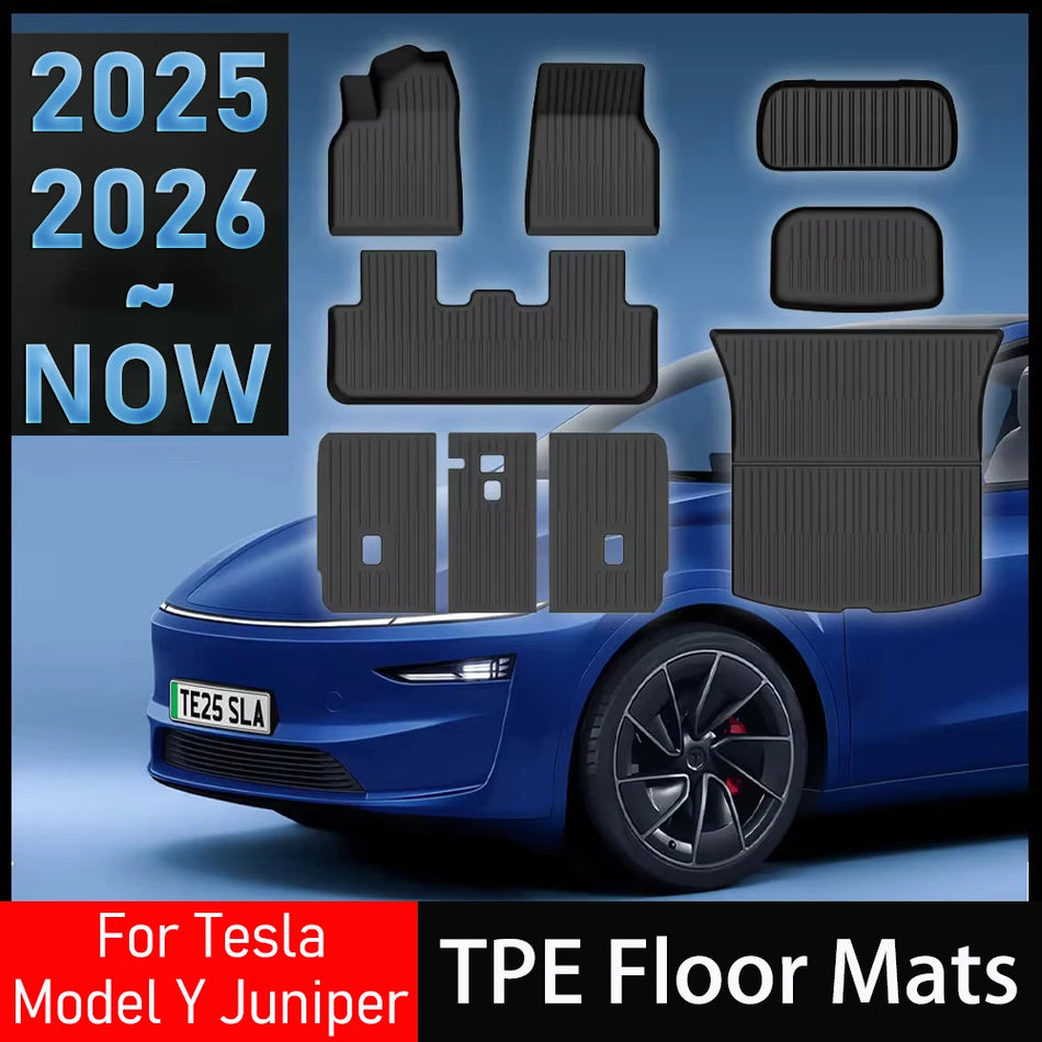 All Weather Floor Mats TPE for Tesla Model Y Juniper 2025-2026