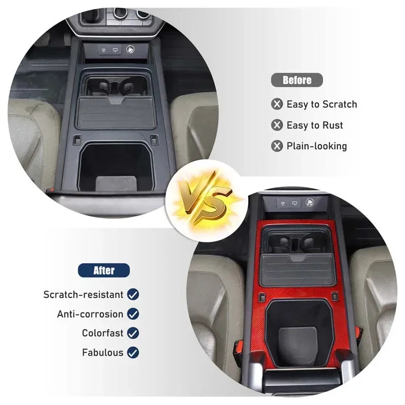 Reaalne süsinikkiust konsooli raami kleebis Defender 90 110