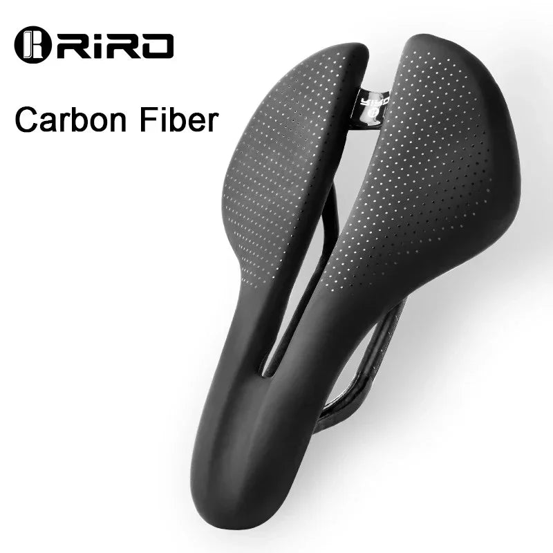 RIRO Lightweight Full Carbon Fiber Hollow Saddle for MTB and Road Bikes