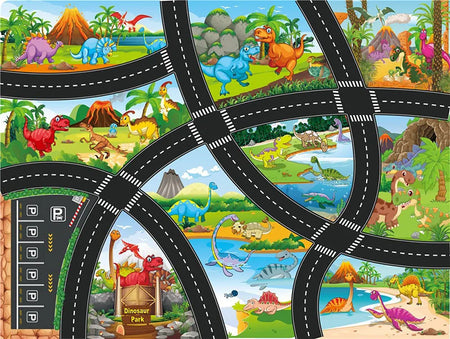 Coolplay City Road Map Mat &ndash; Interactive Traffic Play Area for Kids Map C 80x60cm