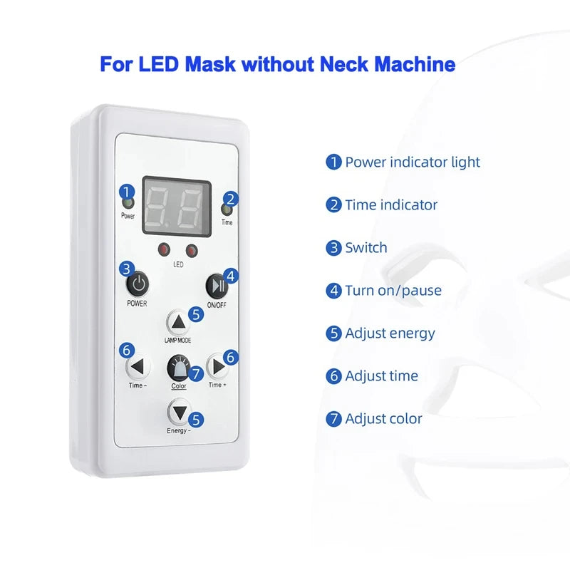 Remote Control For LED Facial Mask &ndash; Seven-Color LED