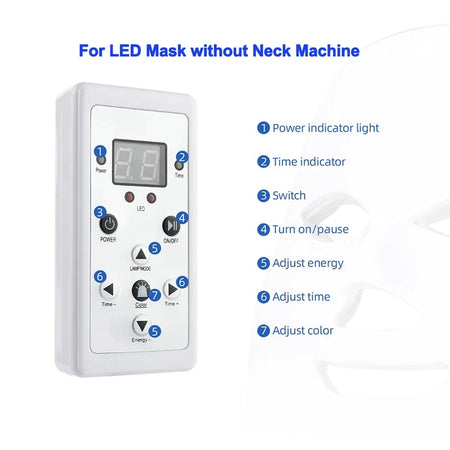 Remote Control For LED Facial Mask &ndash; Seven-Color LED