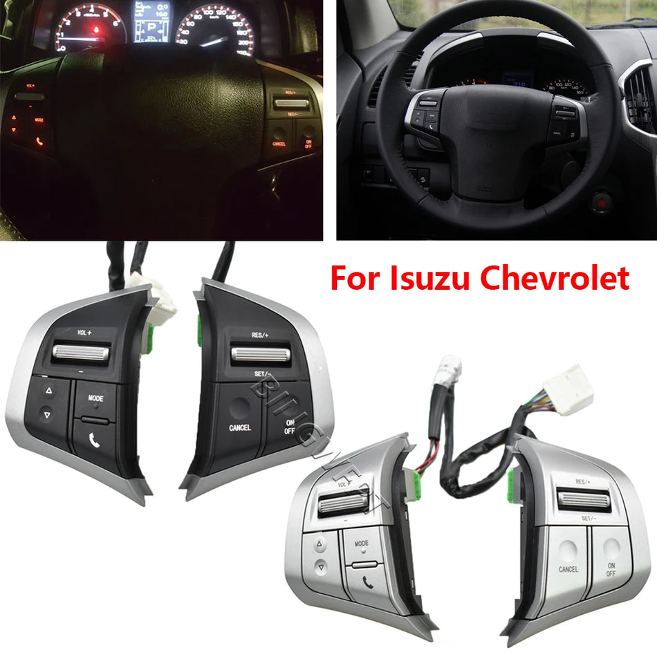 Kruīza kontroles poga un stūres rata audio skaļuma slēdzis Isuzu D-Max