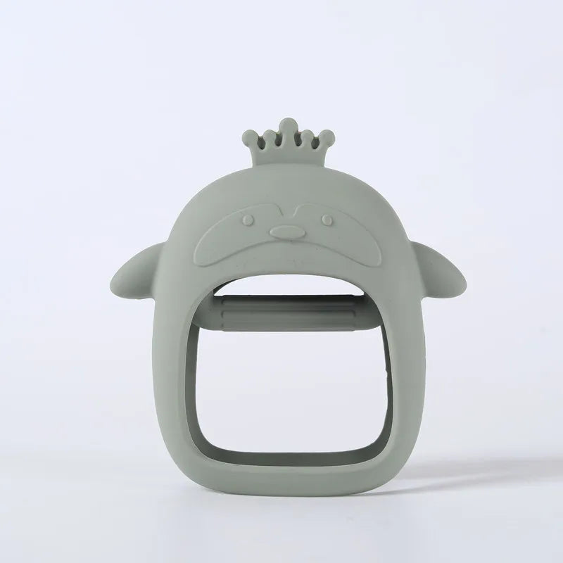 Cute Baby Hands Teether &ndash; Safe Silicone for Teething Relief B Green