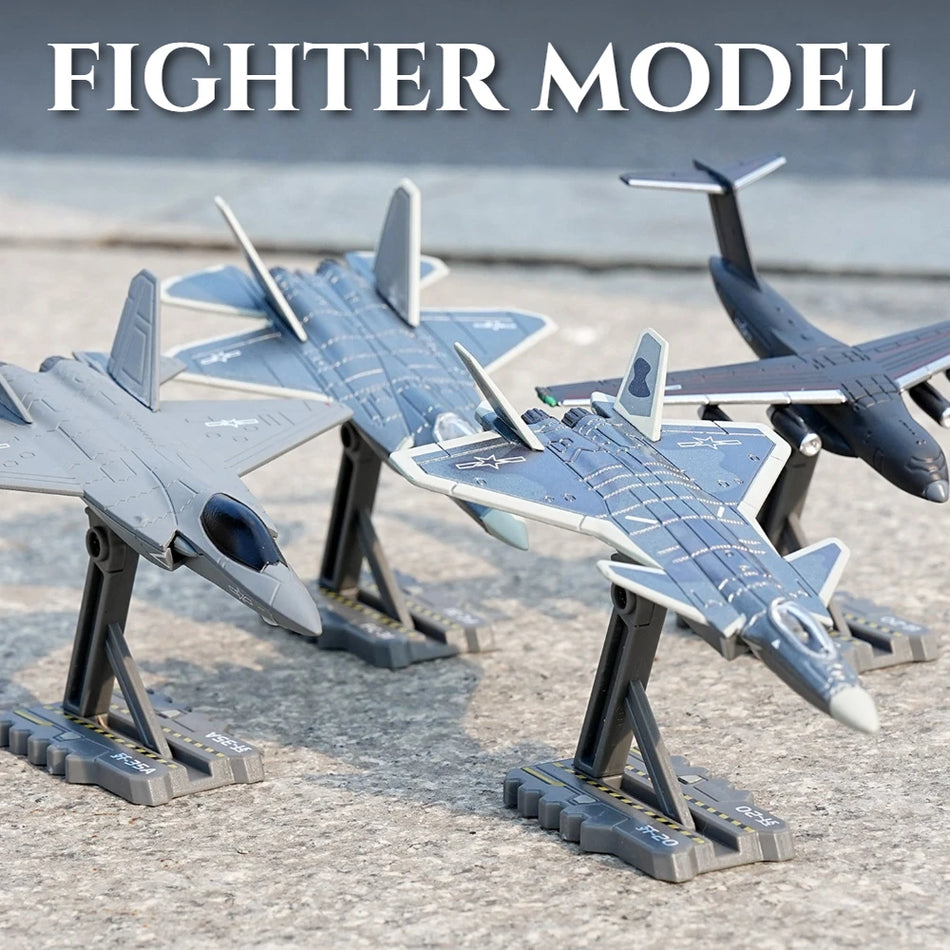 Model de avion de luptă din metal turnat 1:144 și 1:150 cu ornamente de suport