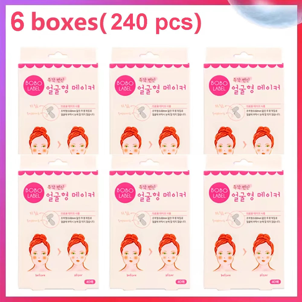 V Lift Face Sticker &ndash; Invisible Makeup Adhesive for Youthful Appearance 6 boxes (240pcs)