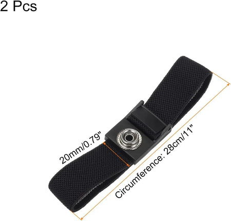 Anti-Static Wrist Strap Grounding 2 Pack &ndash; Adjustable Fit